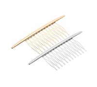 LRXIYODE 2 pièces Lot de Peignes Décoratifs Alliage Électroplaqué Pinces Latérales Élégantes pour Femmes et Filles Accessoires de Coiffure Chic Or et Argent