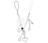 LRXIYODE 2 pièces Lot de Porte-clés Nœud Décoratif pour Téléphone et Pochette Breloques Légères et Résistantes Accessoires Charm pour Étui et Pochette à Main