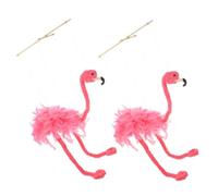 LRXIYODE 2 pièces Marionnettes Flamant Peluche Jouets Suspendus Décoratifs et Interactifs Marionnettes à Fil pour Spectacle et Jeu Familial