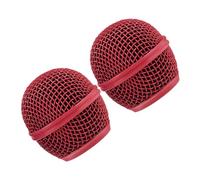LRXIYODE 2 pièces Micro Robuste Rouge de Protection Poussière pour Microphones Améliore la Qualité Sonore Studio et Karaoké