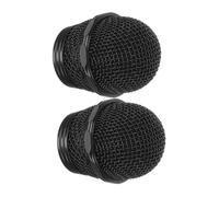 LRXIYODE 2 Pièces Microphone Ball Replacement Metal Mesh Heads Splash Plosive Reduction Quick And Simple Replacement For Ktv Studio Stage Use