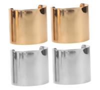 LRXIYODE 2 Pièces Open Cuff Bracelets For Women Adjustable Wide Grooved Wrist Wrap Bangles Comfortable Ladies Metallic Cuff Jewelry Set