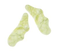 LRXIYODE 2 pièces Outil de Massage Naturel Jade Planche de Grattage Multifonction pour Visage Cou Dos et Élimine Double Menton Soins Beauté et Détente pour Adultes Féminins