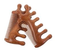 LRXIYODE 2 Pièces Peigne de Massage Bois de Santal Peigne Multifonction pour Cheveux Visage et Massage Relaxant pour et Soins Quotidiens