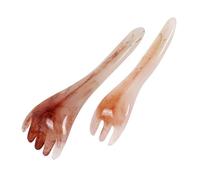 LRXIYODE 2 pièces Peigne de Massage Guasha pour Chevelu Détend Muscles la Peau Bords Doux sans Usage Multi Zones Tête et Corps Outil Traditionnel Chinois