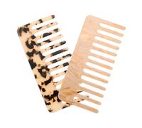 LRXIYODE 2 pièces Peignes Cheveux Antistatiques Design et Léopard Outils Coiffants Portables pour Femmes et Hommes Démêlage Doux pour Cheveux Bouclés Usage Maison et Salon