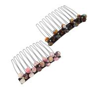 LRXIYODE 2 Pièces Peignes Fleur Acétate pour Coiffure Élégante Accessoires de Mariage et Quotidien Maintien Sûr avec Design Inversé Barrettes Décoratives pour Femmes