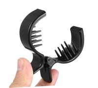 LRXIYODE 2 pièces Pince Griffe Cheveux Ronde à Dents Intérieures Lot de Clips Queue de Poisson Noirs Maintien Fort pour Chignon et Queue de Cheval Accessoires Coiffure Résistants et