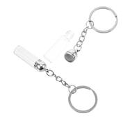 LRXIYODE 2 pièces Porte-clés Pendentif Sac à Dos Femme Transparent Flacon Verre Esthétique pour Huiles Essentielles Accessoire Léger pour Sacs et Porte-clés