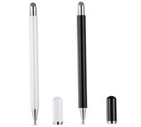 LRXIYODE 2 pièces Stylet Capacitif Double Tête Noir et Blanc Pointe Fine Silicone Stylo Tactile Haute Précision Compatible Téléphones et Écran Capacitif