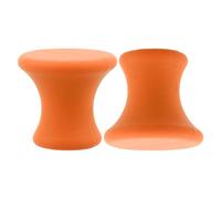 LRXIYODE 2 Pièces Support de Fourche à Diapason en Caoutchouc Orange, Base Stable et Portable Résistante à L'usure pour Thérapie Sonore et Relaxation à Domicile