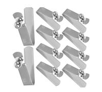 LRXIYODE 20 Clips Ressort en Acier Nickelé de V pour Tubes Creux et Pleins, Attache Polyvalente pour Réparation de Parapluies et Projets Diy, Fonctionnement Simple
