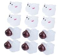 LRXIYODE 20 pièces Figurines Moutons Miniatures Résine Lumineuses Décor Jardin Miniature Ornements Animaux pour Maison et Bureau Résistantes et Décoratives