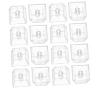 LRXIYODE 20 Pièces Keyboard Caps Transparent Replacement Keycaps for Mechanical Keyboards High Transparency See-Through Keys for RGB Backlit Gaming and Typing