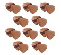 LRXIYODE 20 Pièces Lot de Houppettes Triangulaires Velours Cristal pour Poudres Éponges de Maquillage Douces avec Double Ruban Applicateur pour Visage Yeux et Corps Finition Lisse et Tenue