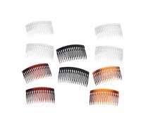 LRXIYODE 20 Pièces Lot de Peignes à Cheveux Plastique Dents Assortiment Noir Transparent Café Blanc Transparent Jaune et Rouge Accessoire Coiffure Facile à Utiliser et