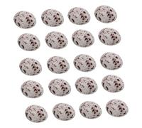LRXIYODE 20 pièces Mini Quail Egg Figurines Realistic Plastic Desk Ornaments for Home Decoration and Party Supplies