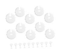 LRXIYODE 20pcs Couvercles de Prise en Abs Protection Sécurisée pour Bébé, du Risque de Choc Électrique, Adapté la Cuisine et Salon, Cache-prise Blanc