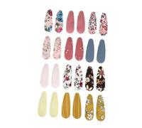 LRXIYODE 24 pièces Pince à Cheveux Fille Motif Fleur Tissu Barrette Colorée pour Garçon Fille Accessoire Coiffure Élégant et Charmant