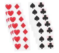 LRXIYODE 24 pièces Playing Cards Theme Cup Stickers Adhesive Vintage Style Party Decor for Cups and Cakes