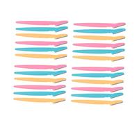 LRXIYODE 24 Pièces Rasoirs à Sourcils Acier Inoxydable pour Façonnage et Pratique des Sourcils Mélange de