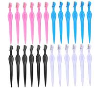 LRXIYODE 24pièces Lot De Rasoirs à Sourcils Pour Épilation Et Modelage Usage Familial Et Voyages Facile à Utiliser Et Sûr Pour Peau