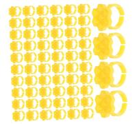 LRXIYODE 250 Pièces Anneaux de Colle à Cils Hexagonaux avec Emplacements Supports Usage Unique pour Extensions de Cils Mini Coupelles Adhesives Conception Alvéolée pour Séchage Rapide et