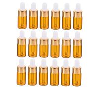 LRXIYODE 25pièces Flacons Verre Pipette Droppers Pour Huiles Essentielles Parfum Lotion Mini Bouteilles Rechargeables Verre Ambré