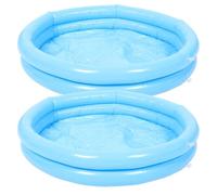 LRXIYODE 2paires Bassine Gonflable pour Bain de Piscine avec Échelle Accès et Pompe Lot de Bleu Ciel Couleur Aléatoire