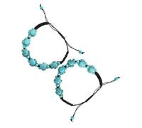 LRXIYODE 2pièces Bracelet Tortue Exquis Pour Femme Turquoise Tressé Lot De Bijoux