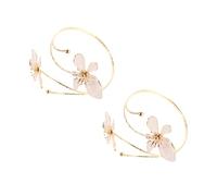 LRXIYODE 2pièces Bracelets à Fleurs Manchette De Bras Ouverts Pour Femmes Et Filles Bijoux Décoratifs Avec Motif Floral Pour Tenues Décontractées Et Formelles