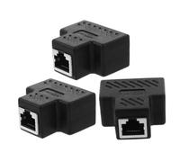 LRXIYODE 3 pièces Adaptateur Ethernet Splitter Répartiteur Femelle vers Femelles Connecteur Câble Réseau Plug And Play pour Connexion Internet Stable