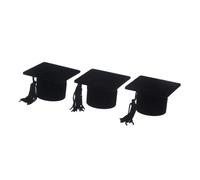 LRXIYODE 3 Pièces Boîte à Bagues Chapeau De Boîtes à Bijoux Décoration Titulaire Clé Forme Étui Organisateur De Bagues Fille Petite Amie Graduation Noir