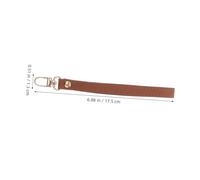 LRXIYODE 3 Pièces Dragonne de Poignet Cuir Synthétique pour Porte et Pochette Accessoire de Remplacement avec Bandoulière Clé pour à Main Noir Café Foncé et Café