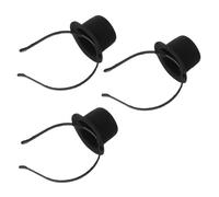 LRXIYODE 3 Pièces Headband Mini Top Hats Vintage Party Accessory Lightweight Gothic Style For Flapper Cosplay And Themed Events