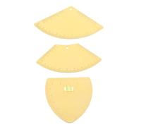 LRXIYODE 3 Pièces Lot de 3 Règles de Précision Dorées pour Sourcils - Outil de Cartographie Rapide et Mesure Position - Gabarits Triangulaire, Éventail et Demi-Cercle pour Mise