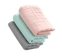 LRXIYODE 3 pièces Lot de Débarbouillettes Coton Ultra Doux pour Garçon Fille Lavettes Visage Adaptées Aux Épidermes Délicats Nés Serviettes de Toilette Pratiques pour Bain et Soin