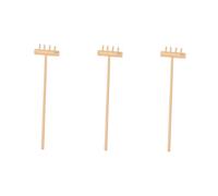 LRXIYODE 3 pièces Mini Râteau Jardin Zen Outil et Pratique pour Décoration de Sable Cadeau Ludique pour Garçon Fille et Accessoires Feng Shui