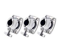 LRXIYODE 3 Pièces Support pour Cymbale de Batterie en Métal Argenté Suspendre Innovante par Tuyau, Diamètre 19,2-22,5 Mm, Accessoire pour Set de Percussion