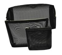 LRXIYODE 3 pièces Trousse de Toilette Transparentes Maille Sac de Rangement Cosmétique Portable et Résistant Organisateur de Voyage Multifonction pour Maquillage et Soins et Capacité