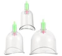 LRXIYODE 3 pièces Ventouses de Massage Transparentes pour Thérapie Chinoise Cupping Cups pour Soins Corporels Outils de Beauté Faciles à Nettoyer et Réutilisables