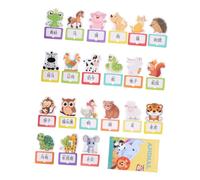 LRXIYODE 30 pièces Apprentissage Anglais pour Tout Petits Cartes Éducatives Forme et Vocabulaire Apprentissage Portable pour Garçon Fille Maternelle Maison