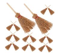 LRXIYODE 30 Pièces Mini Balais pour Maison de Poupée Décorations Jardin Féerique Accessoires Légers pour Bricolage Halloween et Projets Créatifs