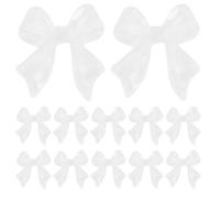 LRXIYODE 300 Breloques pour Ongles en Résine Blanche, Petits Nœuds 3d Décoratifs, Accessoires Nail Art Kawaii pour Manucure, 10 Paquets pour Décoration Festive et Quotidienne