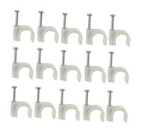 LRXIYODE 300 pièces Clips Plastique pour Câbles Fixation pour Gestion de Câbles Électriques Ethernet Tv et Haut Parleur Organisation Intérieur Extérieur Blanc
