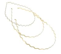 LRXIYODE 3pièces Bandes Fines Polyvalentes Lot De Dorées Coiffure Simple Pratique Serre-tête Métal Élastique Non Décolorant