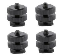 LRXIYODE 4 pièces Adaptateur Griffe Froide Alliage Aluminium Support Montage Caméra avec Vis pour Microphone Moniteur Flash Trépied Compatible DSLR et Enregistreur Numérique