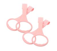 LRXIYODE 4 pièces Anneaux Assistance Garçon Fille pour Lit Garçon Fille Anneaux de Tirage Portables pour Aide Station Debout Éveil et Entraînement à Équilibre Couleur Rose et Facile à