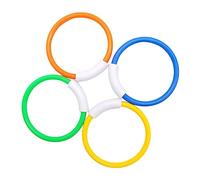 LRXIYODE 4 pièces Anneaux de Plongée Colorés pour Garçon Fille Jeu Aquatique Éducatif de Piscine sous pour Garçons et Filles Développement Ludique et Couleur Aléatoire Couleur Aléatoire