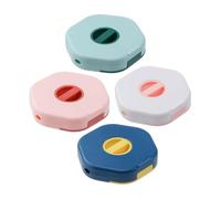 LRXIYODE 4 pièces Boîte Rangement Câbles Portable avec Enrouleur Rotatif Organiseur pour Câbles USB Chargeurs et Écouteurs Pratique pour Maison et Voyage